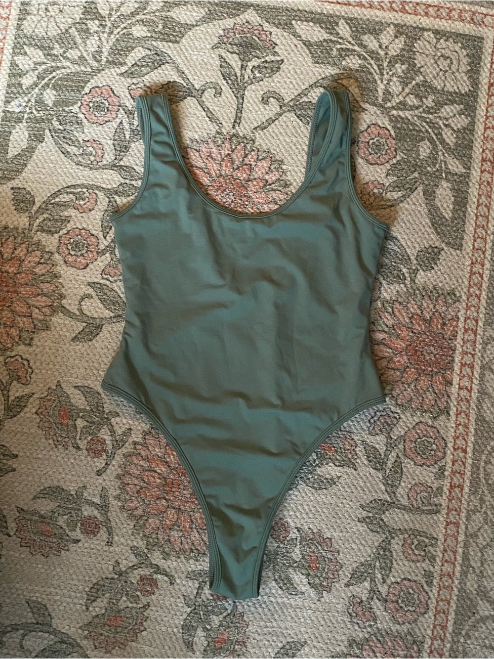 Butter Swim Scoop-Back One-Piece Swimsuit in Sage Green